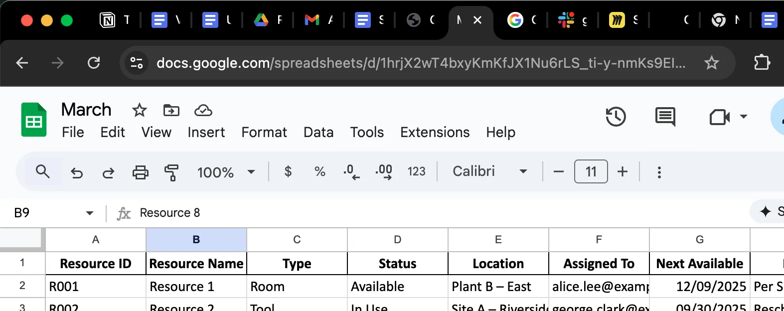 Browser overloaded with many tabs and notifications