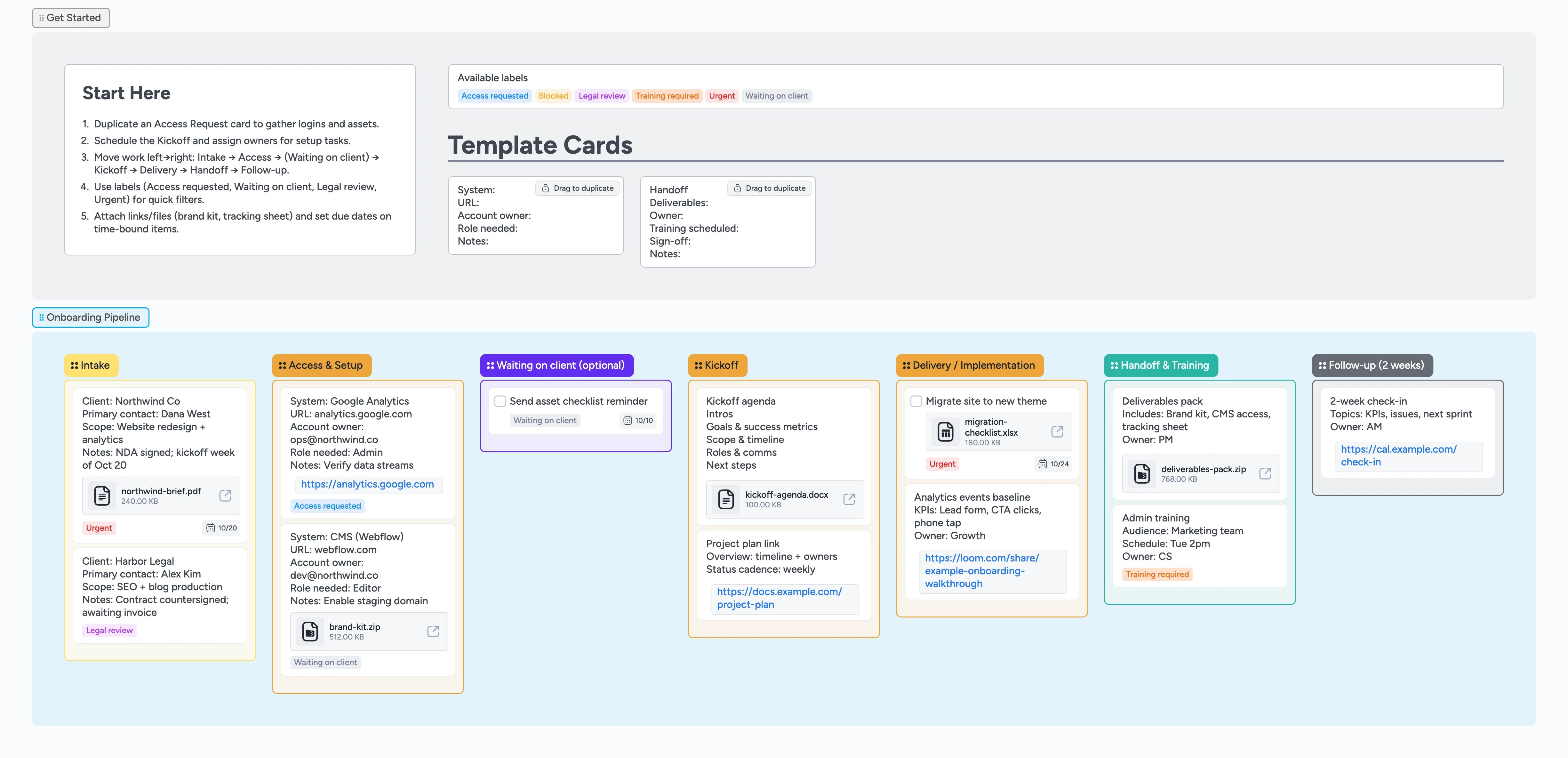Client Onboarding Pipeline Template