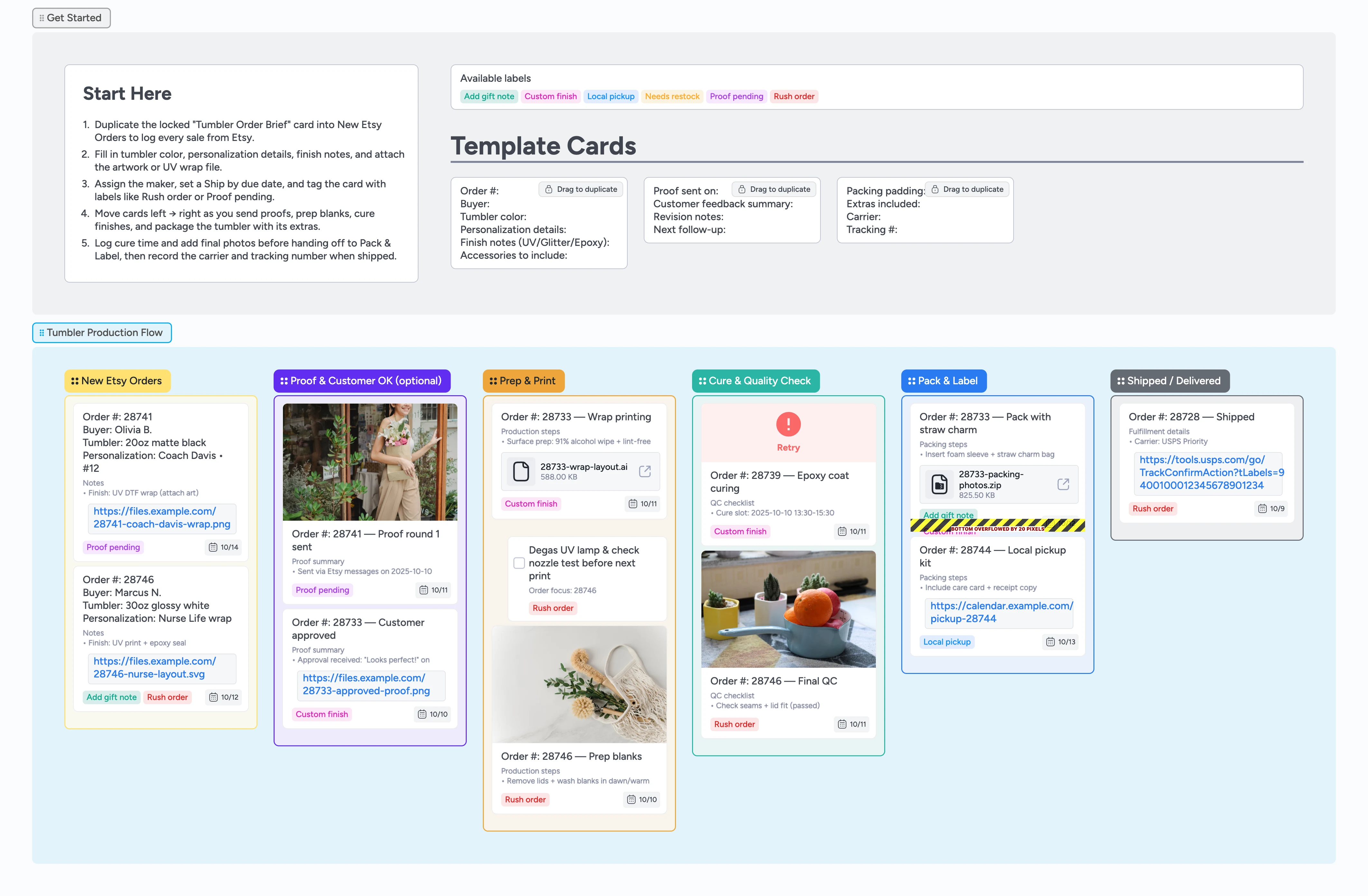 Etsy Tumblers Production Template