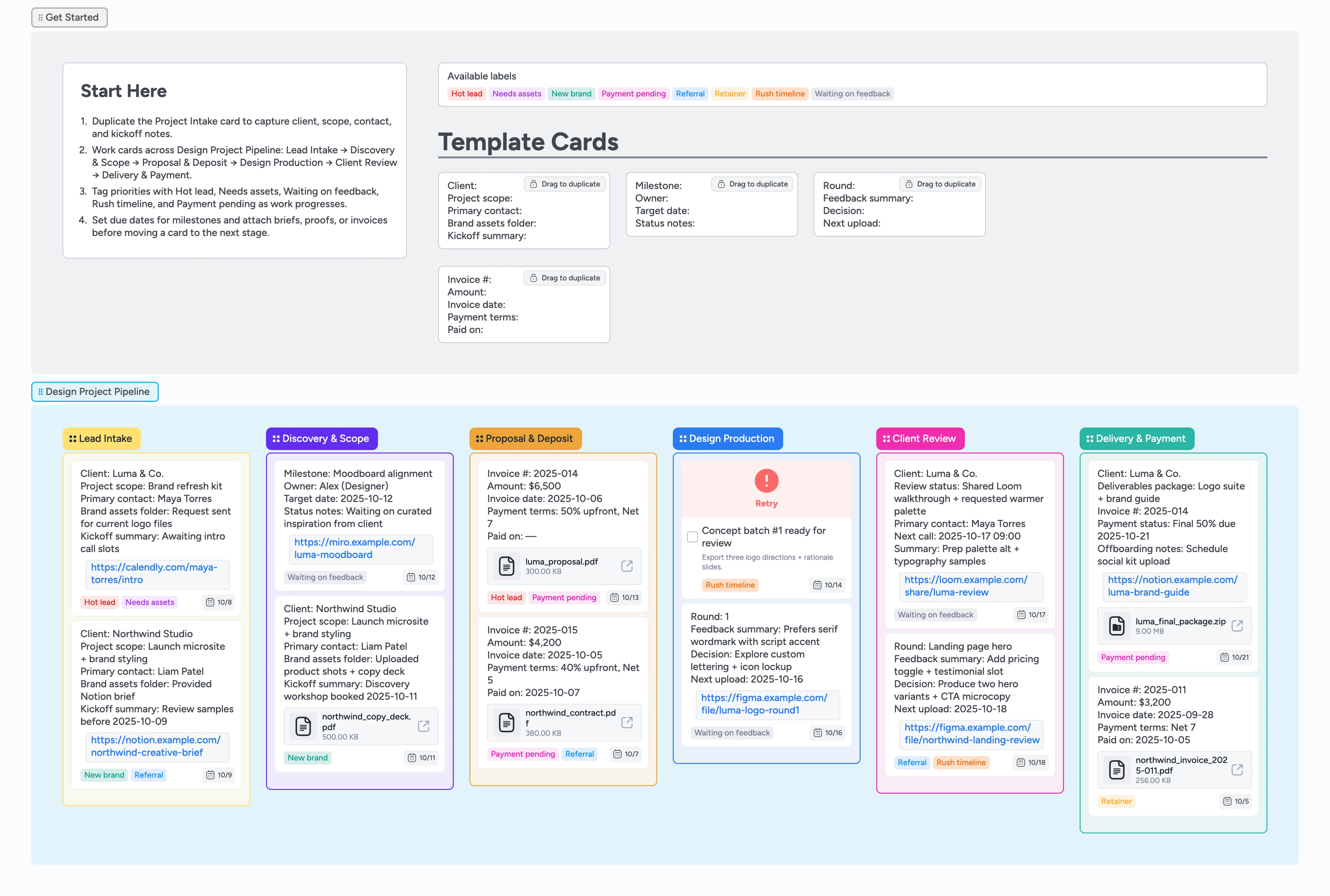 Freelance Graphic Designer Job Tracker Template